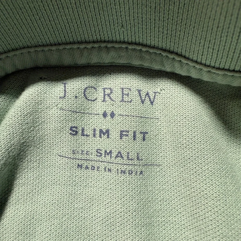 Vintage J Crew Oarsman Polo Shirt Mens Small Green Rugby Short Sleeve Slim‎ Fit